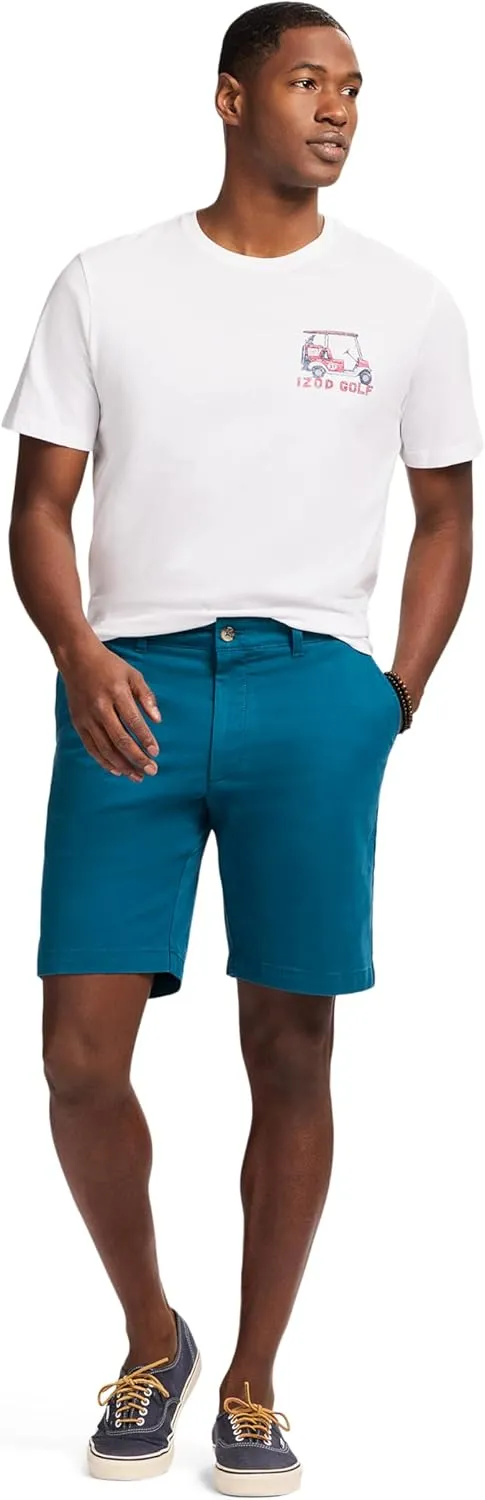 IZOD Men's Saltwater 9.5" Flat Front Chino Short