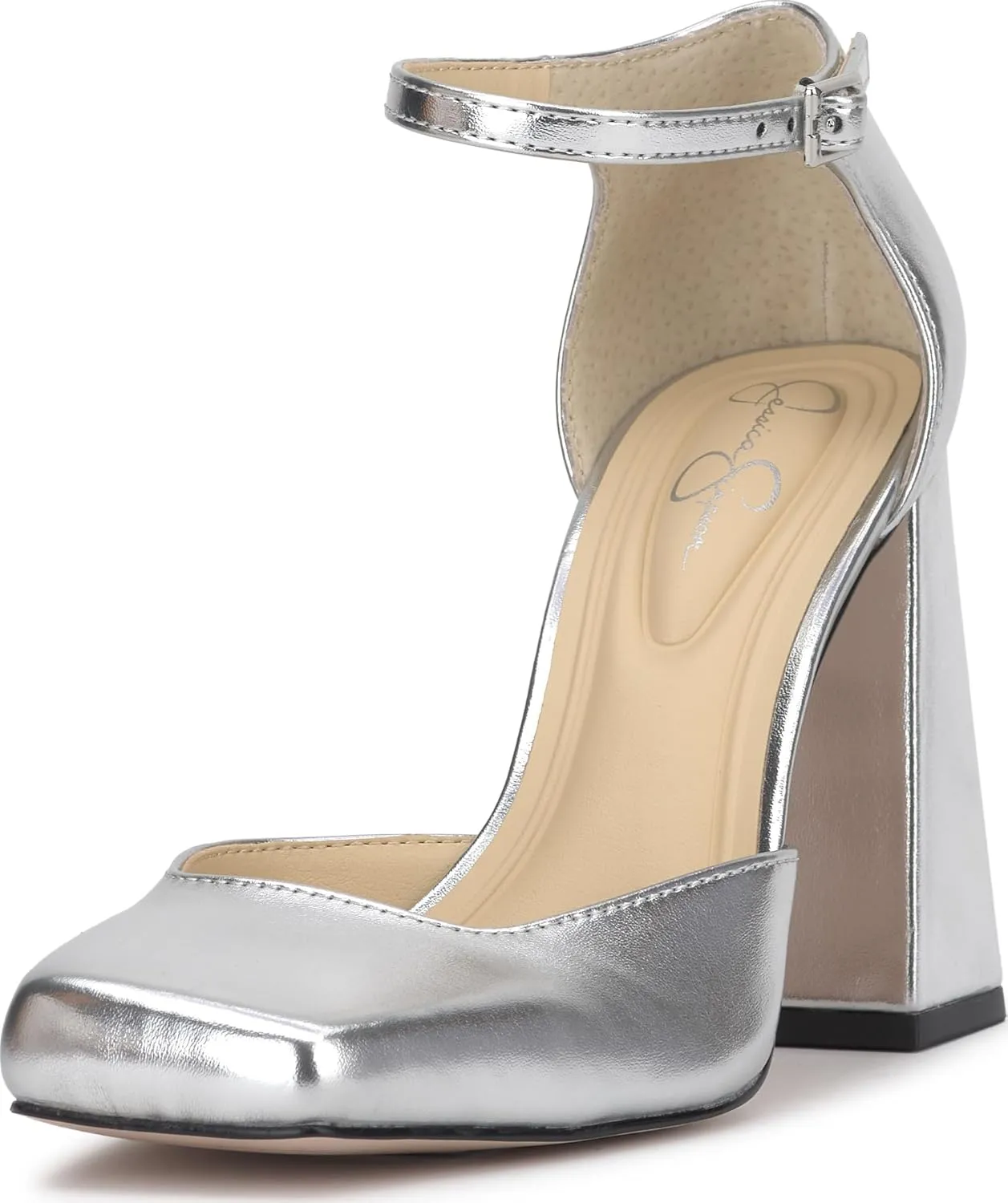 Jessica Simpson Women's Lollah Pump, Silver, 9