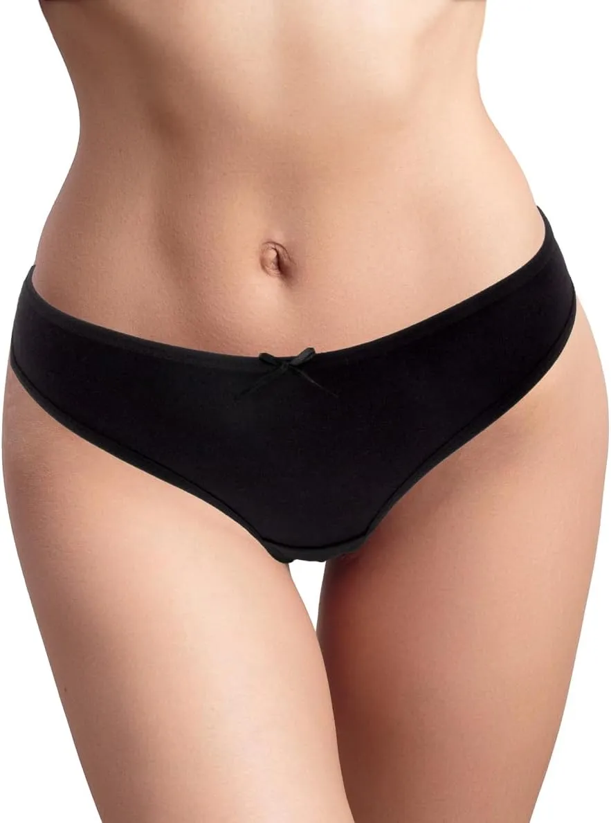Jo & Bette Cotton Thongs for Women - 6 or 12 Pack Panties - Thongs Underwear Women Breathable No show Seamless