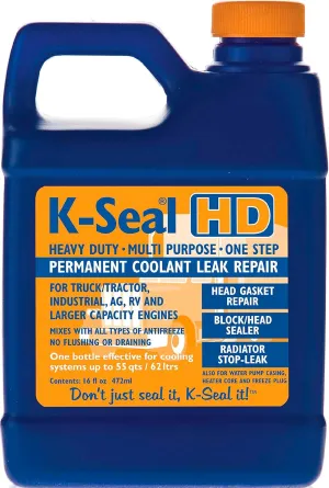 K-Seal ST5516 Heavy-Duty Multi-Purpose One Step Permanent Coolant Leak Repair, 16 oz, Pour and Go, Mixes with All Antifreeze, No Flushing Required