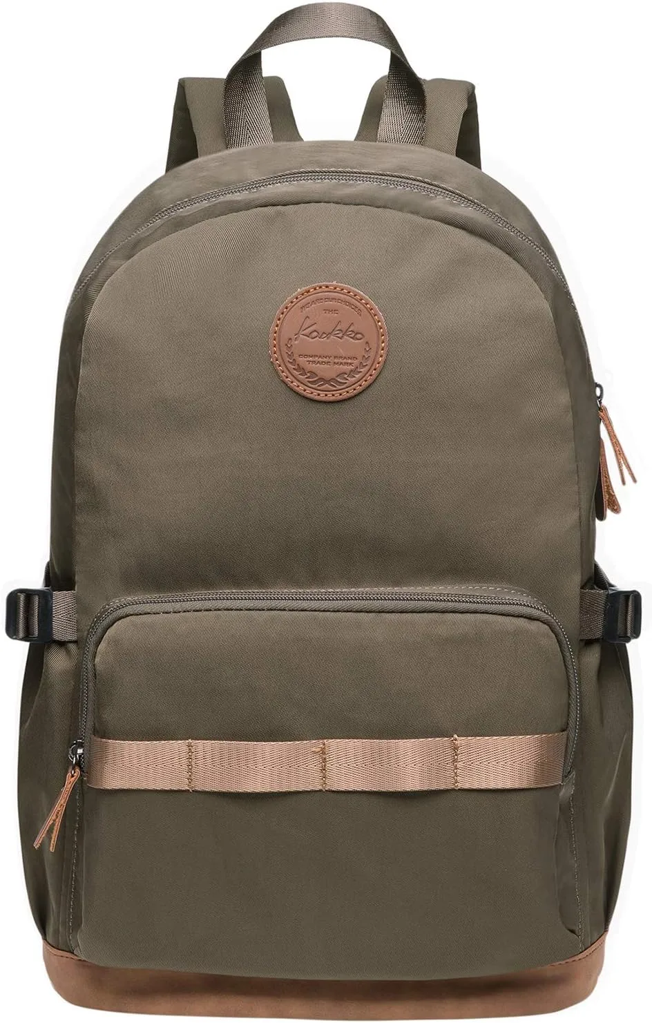 KAUKKO Stylish Oxford Fabric Backpack Travel Rucksack lightweight Hiking Bag Satchel(1005-2-ARMY GREEN)