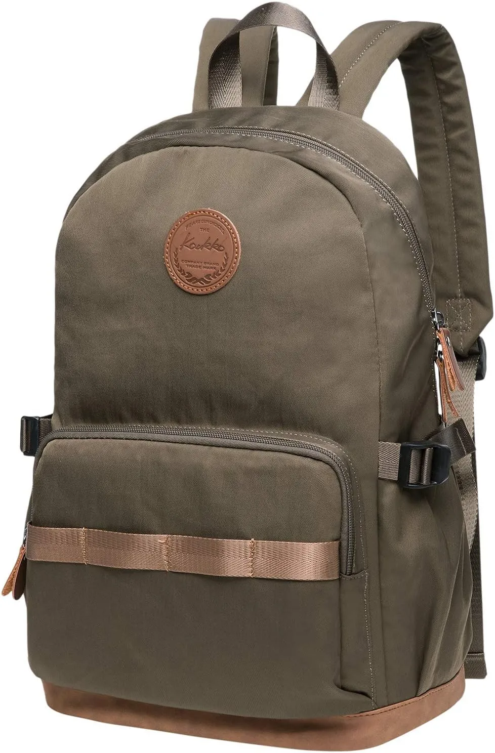 KAUKKO Stylish Oxford Fabric Backpack Travel Rucksack lightweight Hiking Bag Satchel(1005-2-ARMY GREEN)
