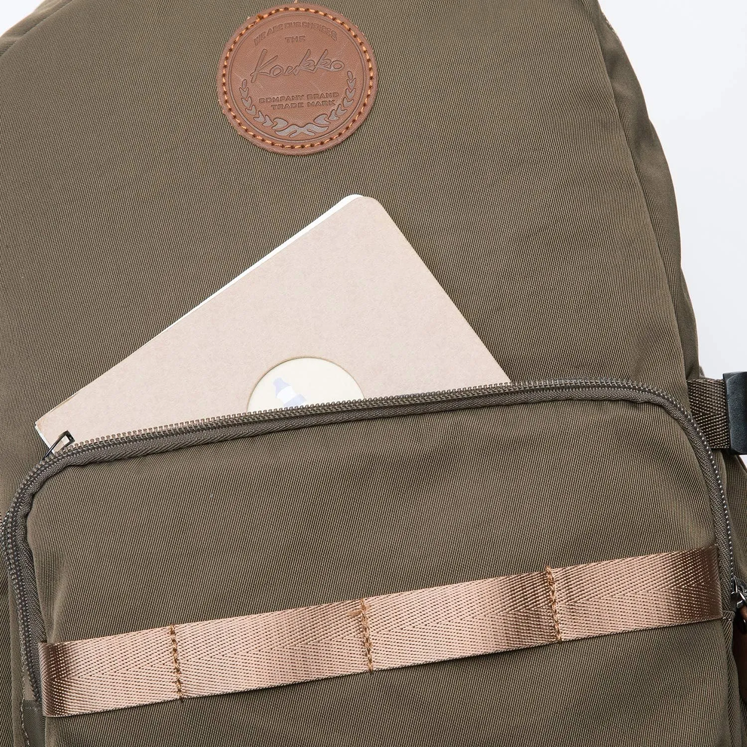 KAUKKO Stylish Oxford Fabric Backpack Travel Rucksack lightweight Hiking Bag Satchel(1005-2-ARMY GREEN)