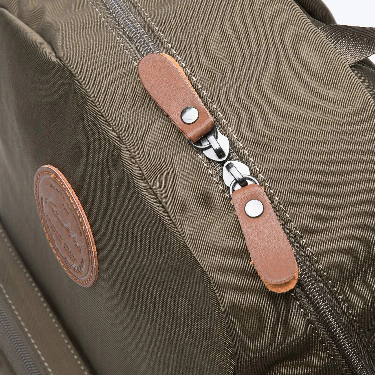 KAUKKO Stylish Oxford Fabric Backpack Travel Rucksack lightweight Hiking Bag Satchel(1005-2-ARMY GREEN)