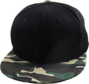KBETHOS Classic Snapback Hat Blank Cap Underbrim Cotton Wool Blend Flat Visor Adjustable Unisex