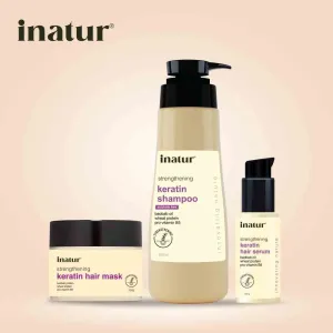 Keratin Hair Strengthening Bundle Offer - Keratin Shampoo   Keratin Hair Mask   Keratin Hair Serum