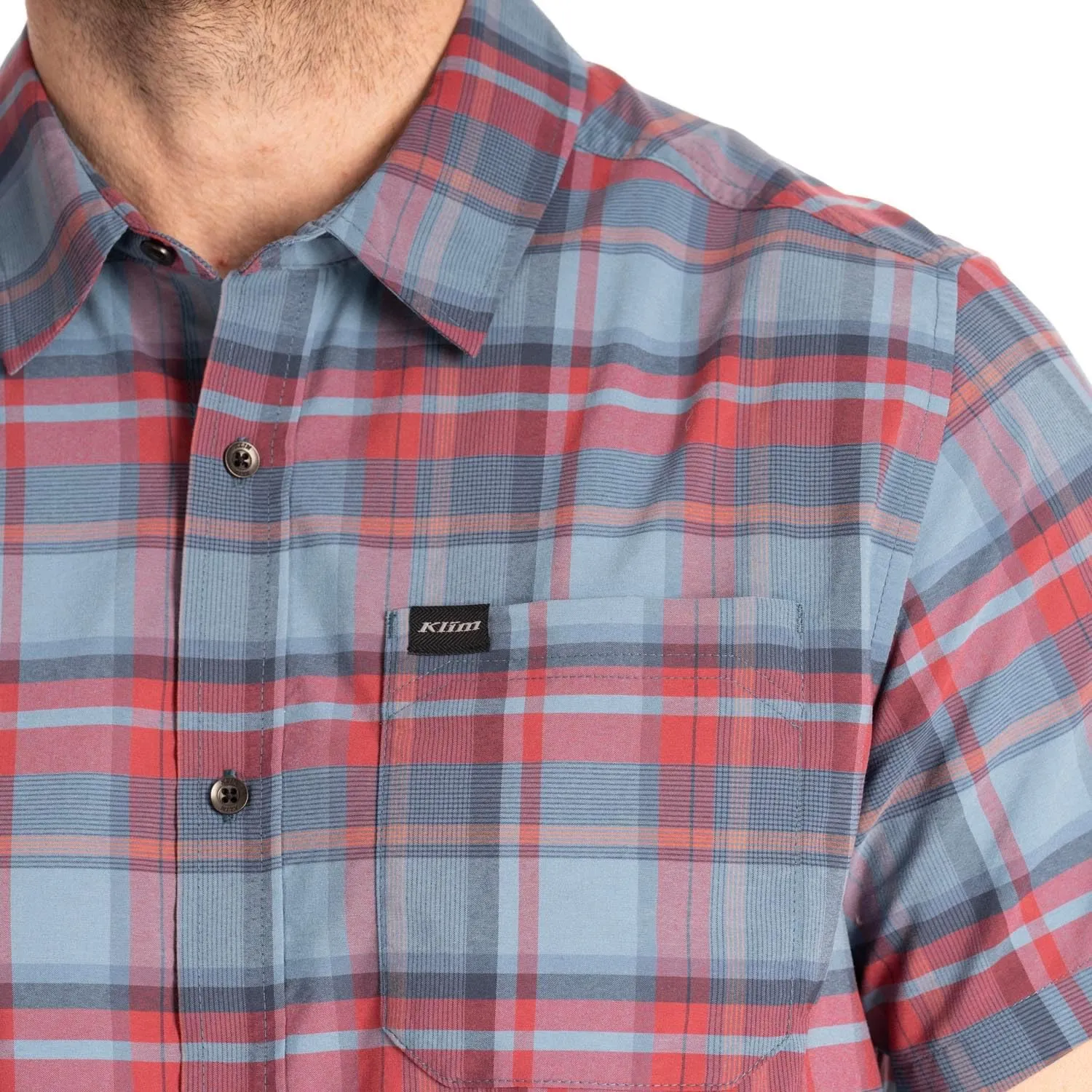 KLIM Men's Pantoll Stretch Shirt Short Sleeve Button Down