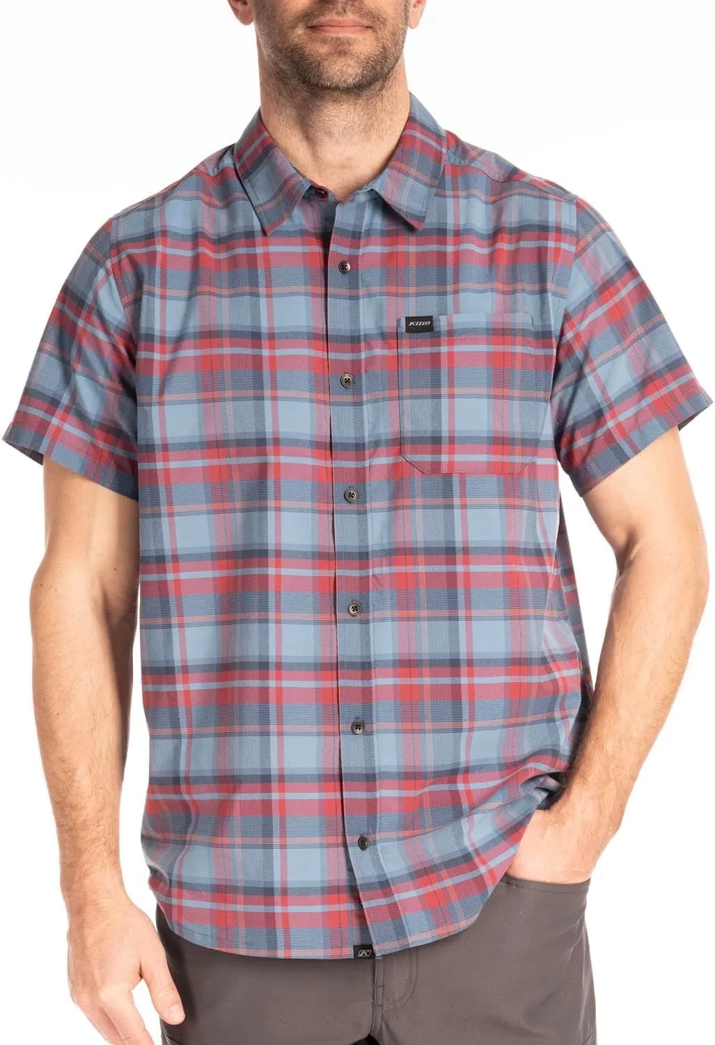 KLIM Men's Pantoll Stretch Shirt Short Sleeve Button Down
