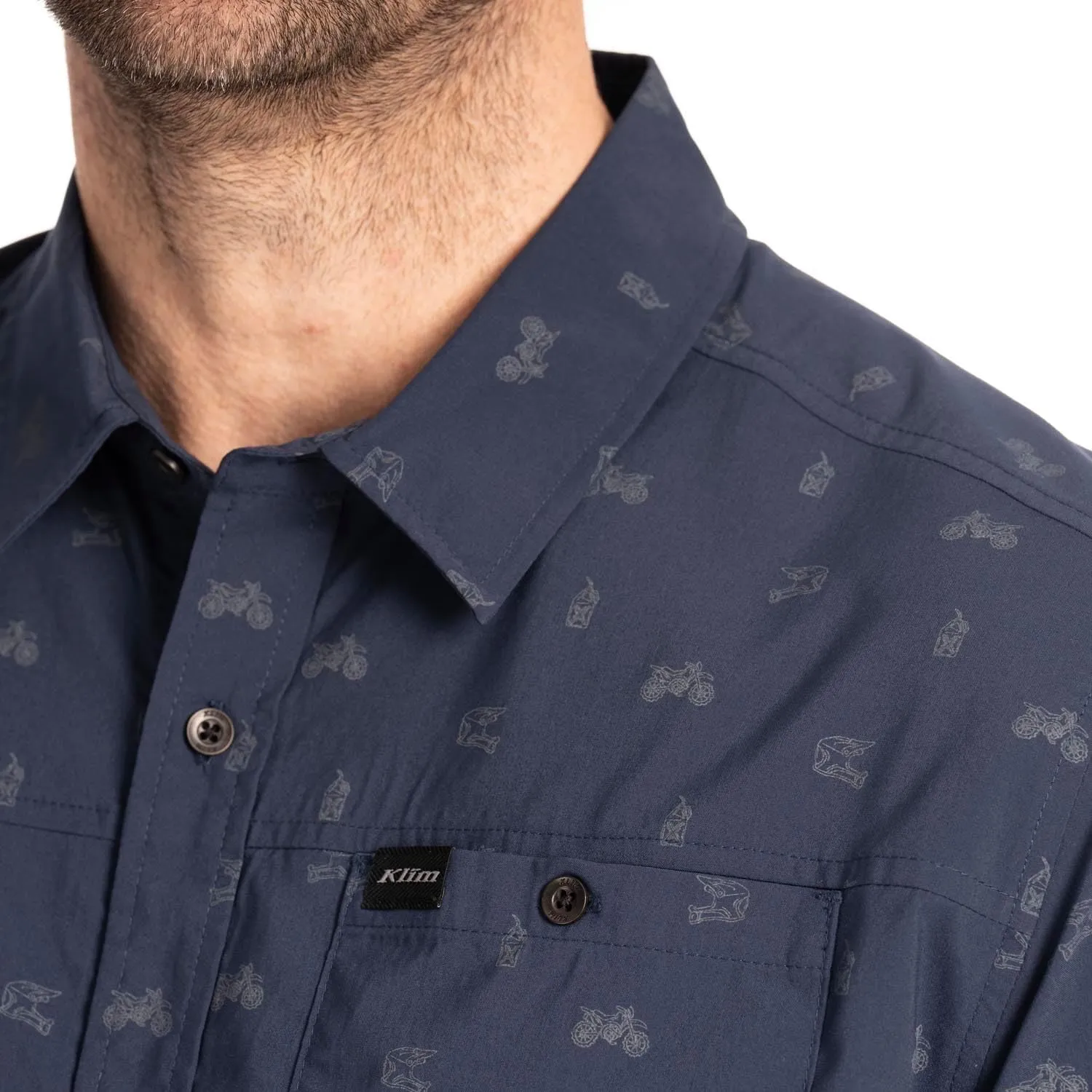 KLIM Men's Rambler Stretch Shirt Short Sleeve Button Down
