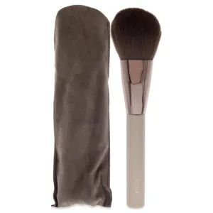 Large Powder Complexion Brush - Flat, Arched Shaped - Synthetic Fibre Blends - Loose or Pressed Powders - Wooden HAndle - For all Skin Type - Cruelty Free - 1 Pc