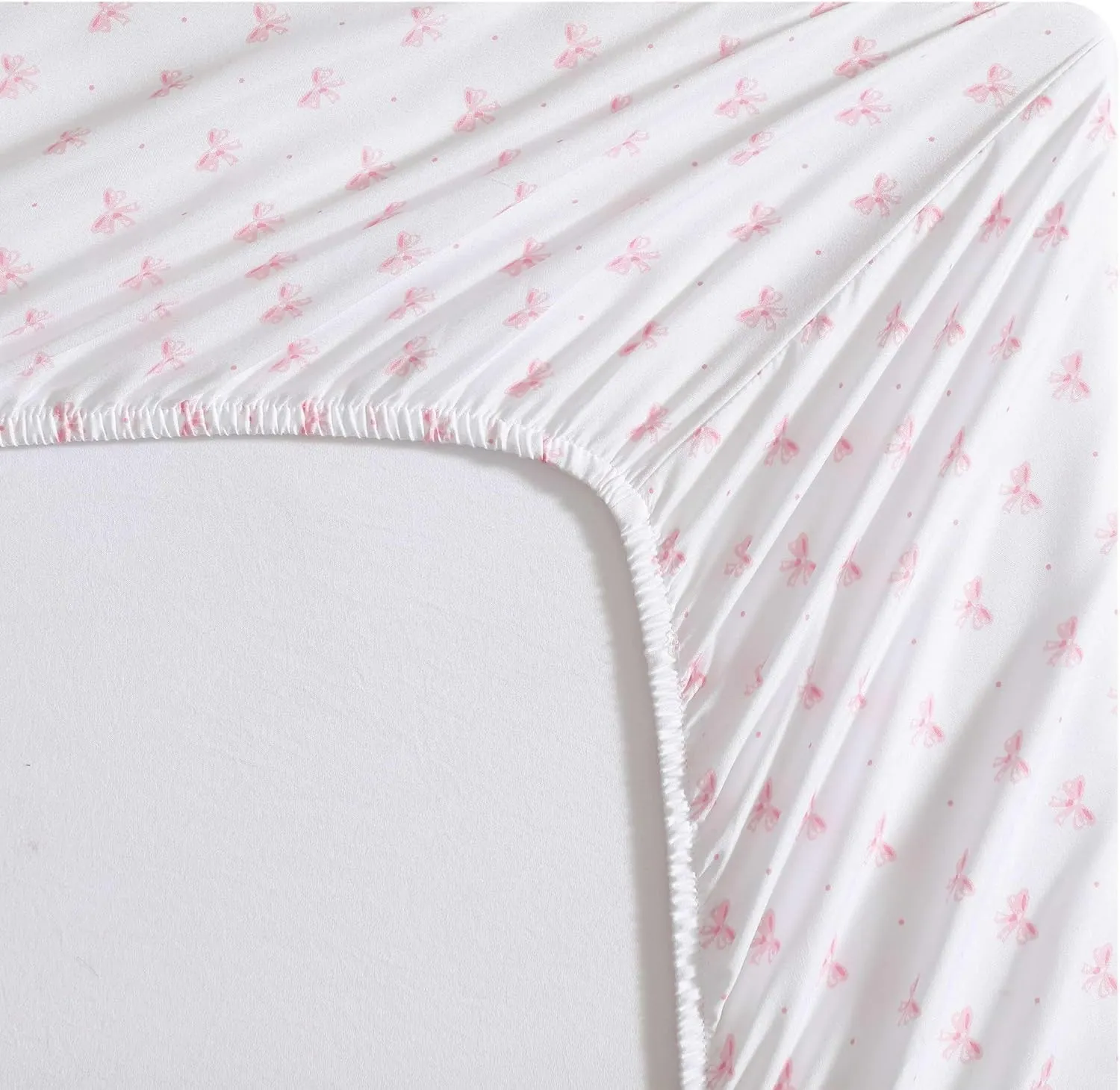 Laura Ashley - Kids Sheet Set, Ultra-Soft & Breathable Toddler Bedding with Matching Pillowcase, Wrinkle-Resistant, Ideal Girl Room Essentials (Lovely Bows Pink, Twin/Twin XL)