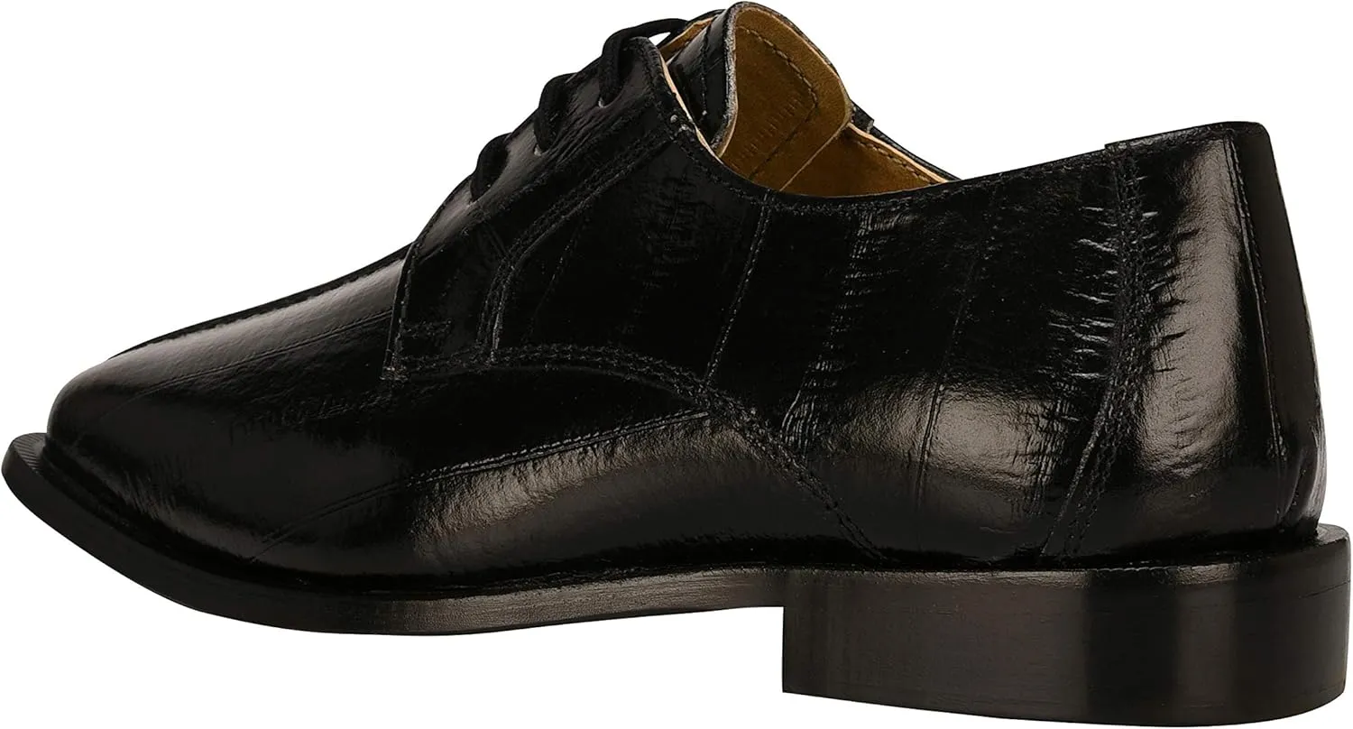 LIBERTYZENO Boys EEL Print Genuine Leather Kids & Toddlers Oxford Dress Shoes for Easter Gift