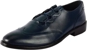 LIBERTYZENO Mens Genuine Leather Adults Wingtip Lace Up Oxford Dress Shoes for Easter Gift