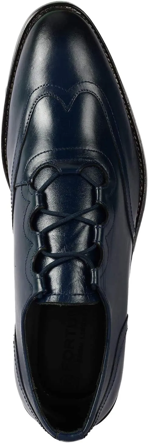 LIBERTYZENO Mens Genuine Leather Adults Wingtip Lace Up Oxford Dress Shoes for Easter Gift