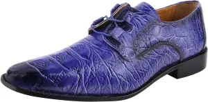 LIBERTYZENO Mens Plain & Animal Print Purple Genuine Leather Adults Slip On & Lace Up Oxford Dress Shoes/Prom Shoes for Prom Graduation