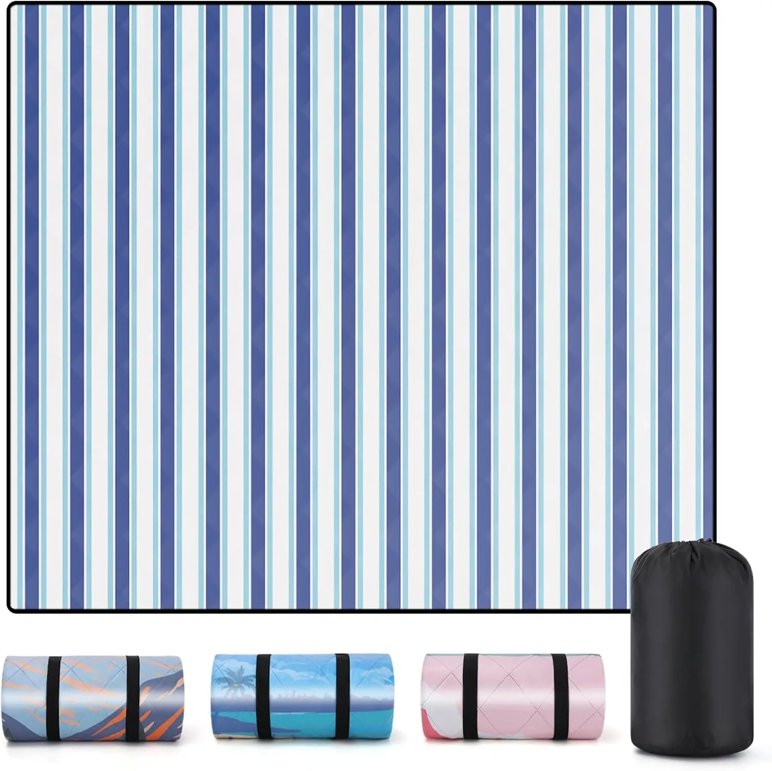 Lightweight Waterproof 60x80'' Picnic Blankets Huge Anti Sand Packable Beach Grass Park Matt Fold up Camping Tent Rug for Inside Summer Camp Roadtrip Gear Backpacking Travel Trailer Essential