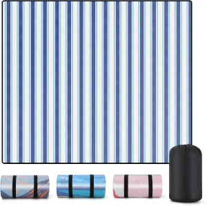 Lightweight Waterproof 60x80'' Picnic Blankets Huge Anti Sand Packable Beach Grass Park Matt Fold up Camping Tent Rug for Inside Summer Camp Roadtrip Gear Backpacking Travel Trailer Essential