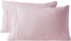 Lukeville Luxury Linen 800 Thread Count Pillowcase Set of 2 100% Cotton Pillowcover 4 Inch Top Hem Long Staple Cotton Pillow Cover,Sateen Finish,Soft,Breathable Rose Gold Grey Standard Size (20 X 30)