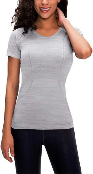 LUYAA Women's Workout Tops Long Sleeve Shirts Yoga Sports Breathable Gym Athletic Top Slim Fit