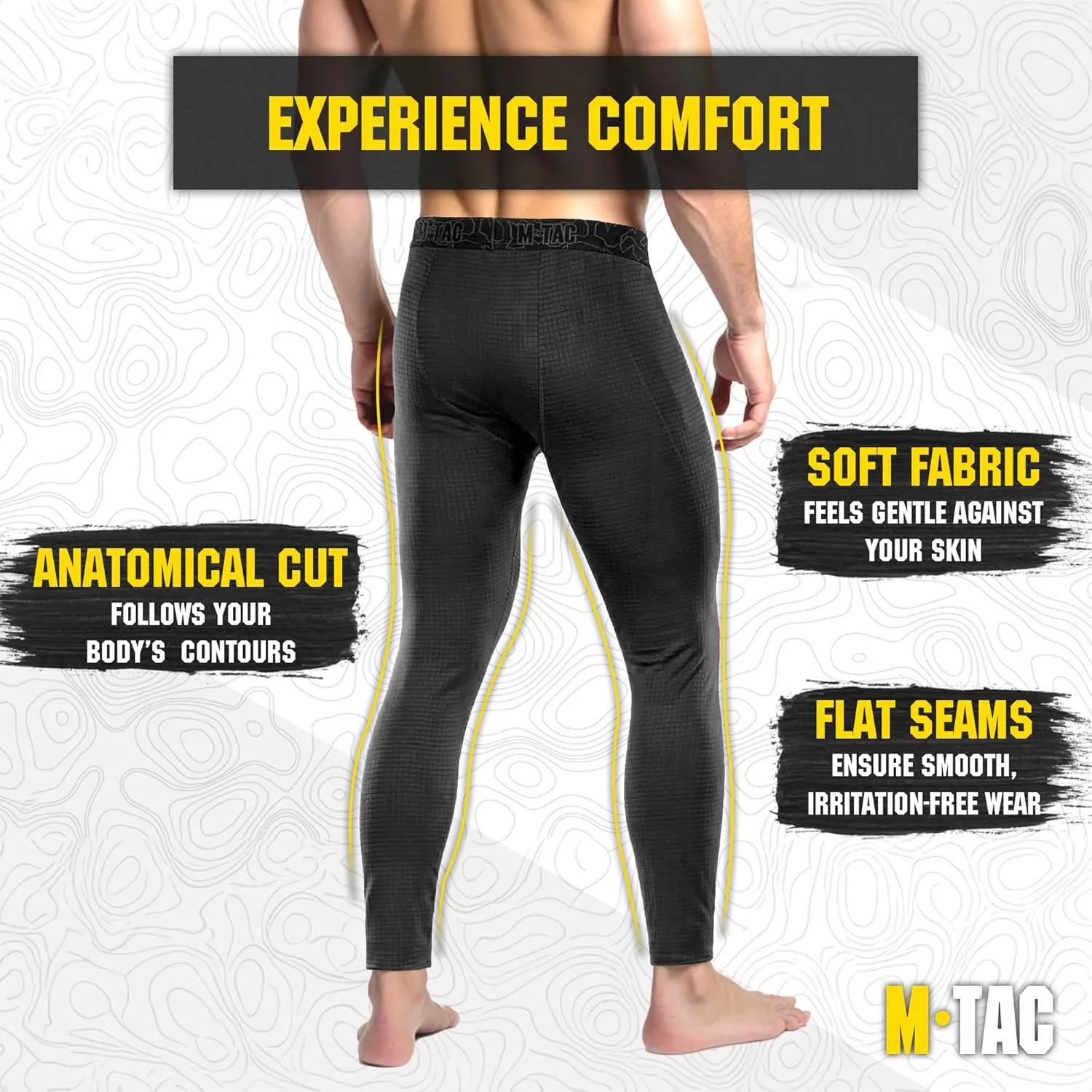 M-Tac Mens Bottoms Thermal Underwear for Men Fleece Lined Compression Pants Base Level 2