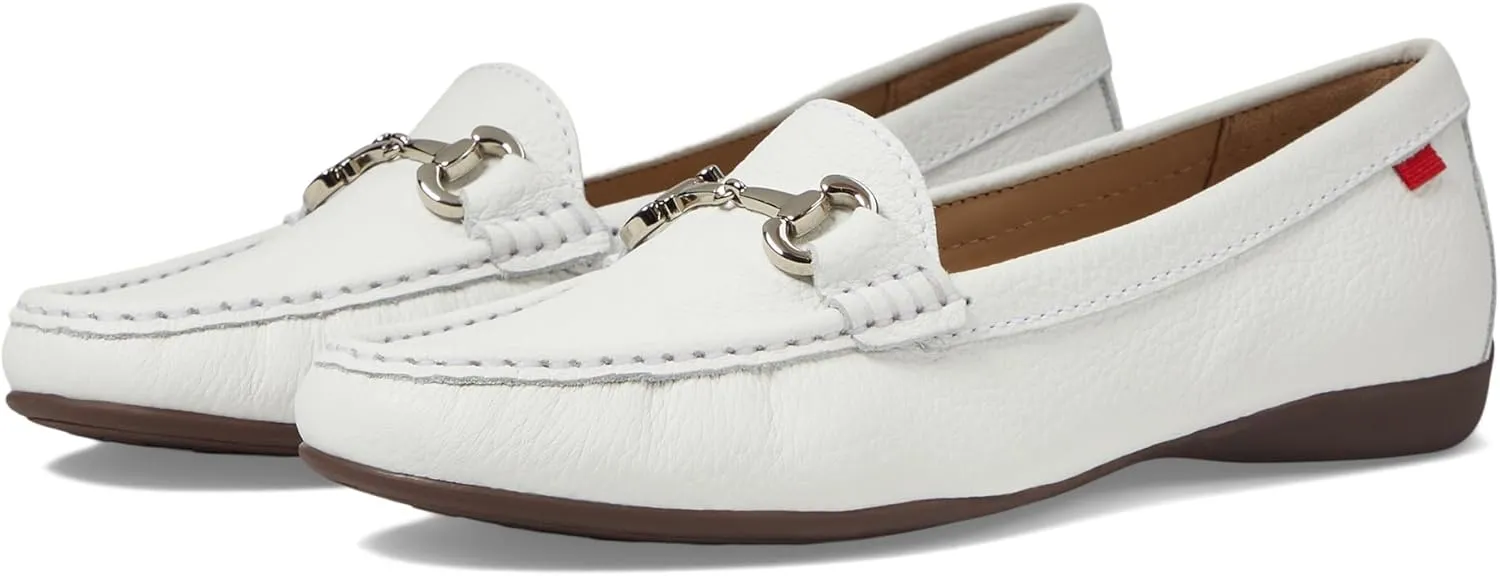 Marc Joseph New York Women's Carter Road Loafer, White Grainy, 9.5