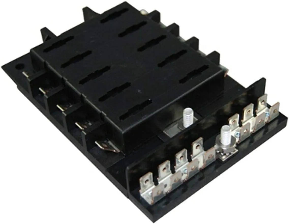 Marine Grade Fuse Block Panel for ATO/ATC Style Fuses Boat 10 Gang 30A @ 12V DC Perfect for Wiring Electronics, Navigation Lights, Horn, Bilge Pump, Stereo, and More