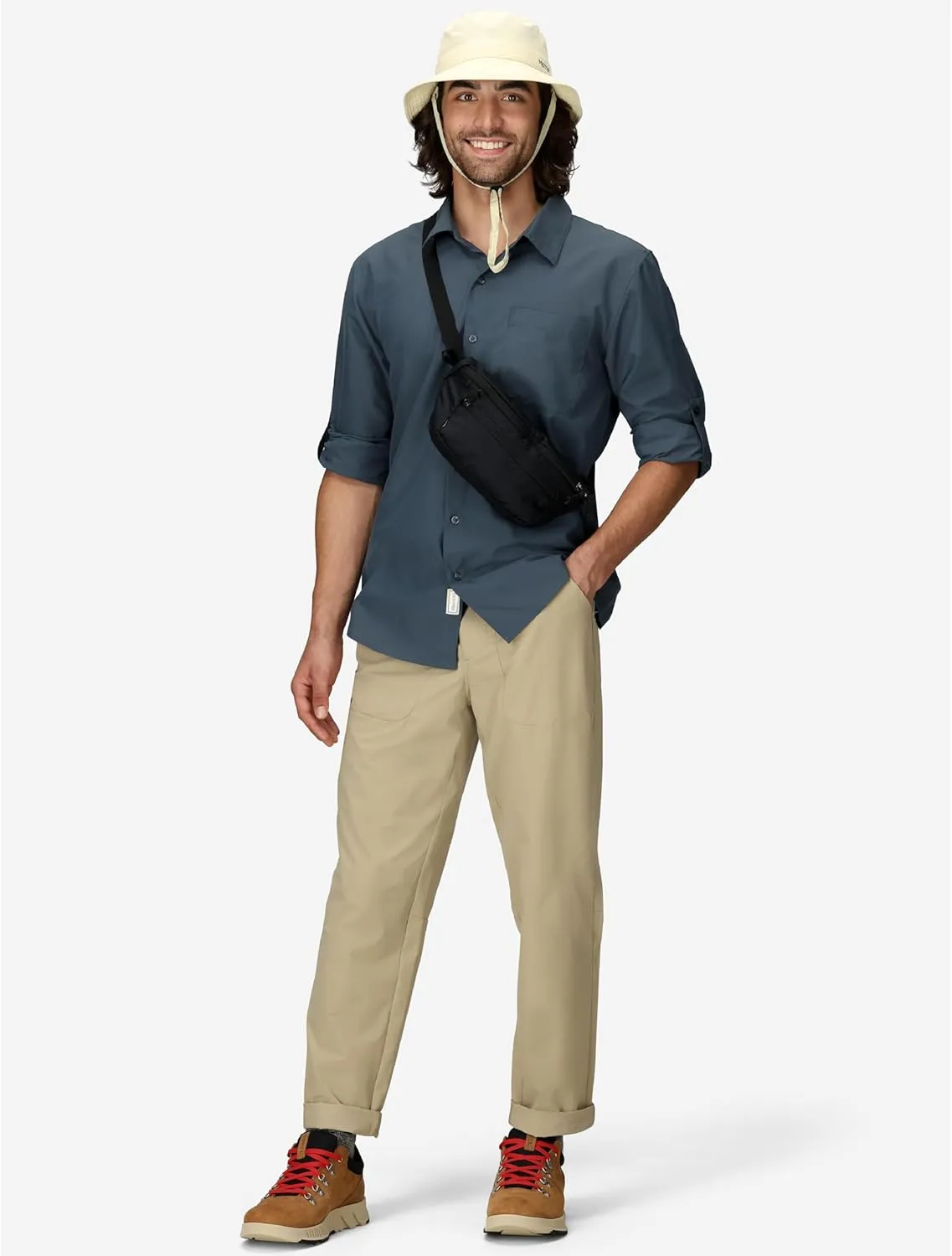 MARMOT Men's Aerobora Long Sleeve Button-Down Shirt - Lightweight, Packable, Quick-Drying UPF Protection