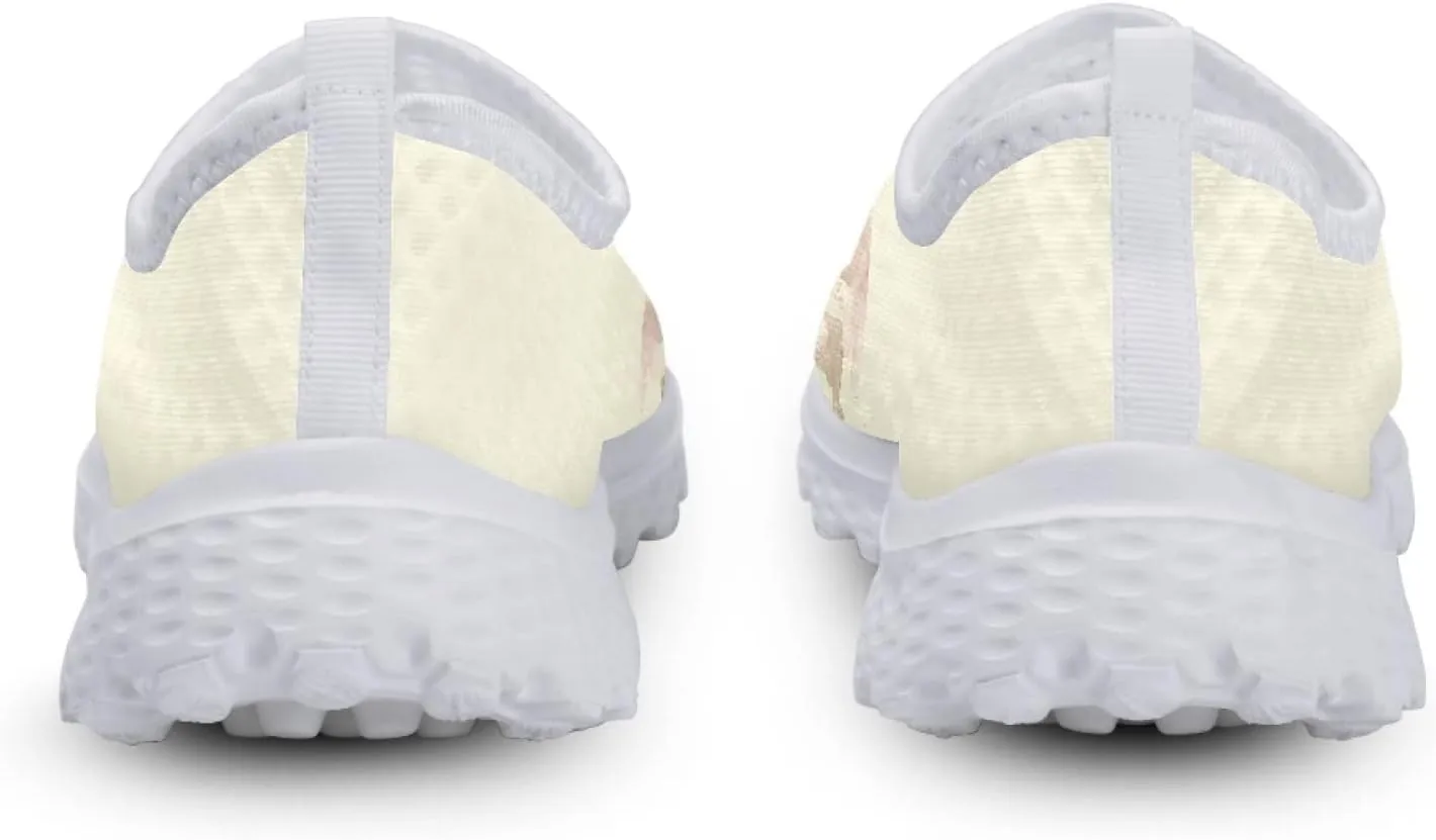 MARSVOVO Walking Shoes for Women with Arch Support and Comfort Lightweight Flexible Breathable Athletic Womens Sneakers Classic Flat Print Fashion Resistant Tennis Non Slip Work Shoes Women