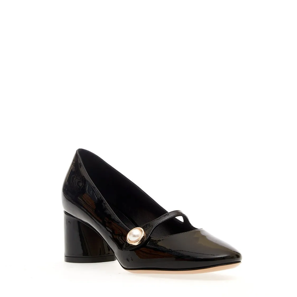 Mary Jane Black Patent Heel 50mm