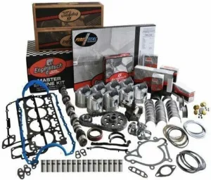 Master Engine Rebuild Kit for 86-92 GM/Chevrolet 5.7L/350 Light Truck/Van/SUV - Includes Camshaft, Full Gasket Set, Oil Pump, Bearings, Pistons and Premium Rings