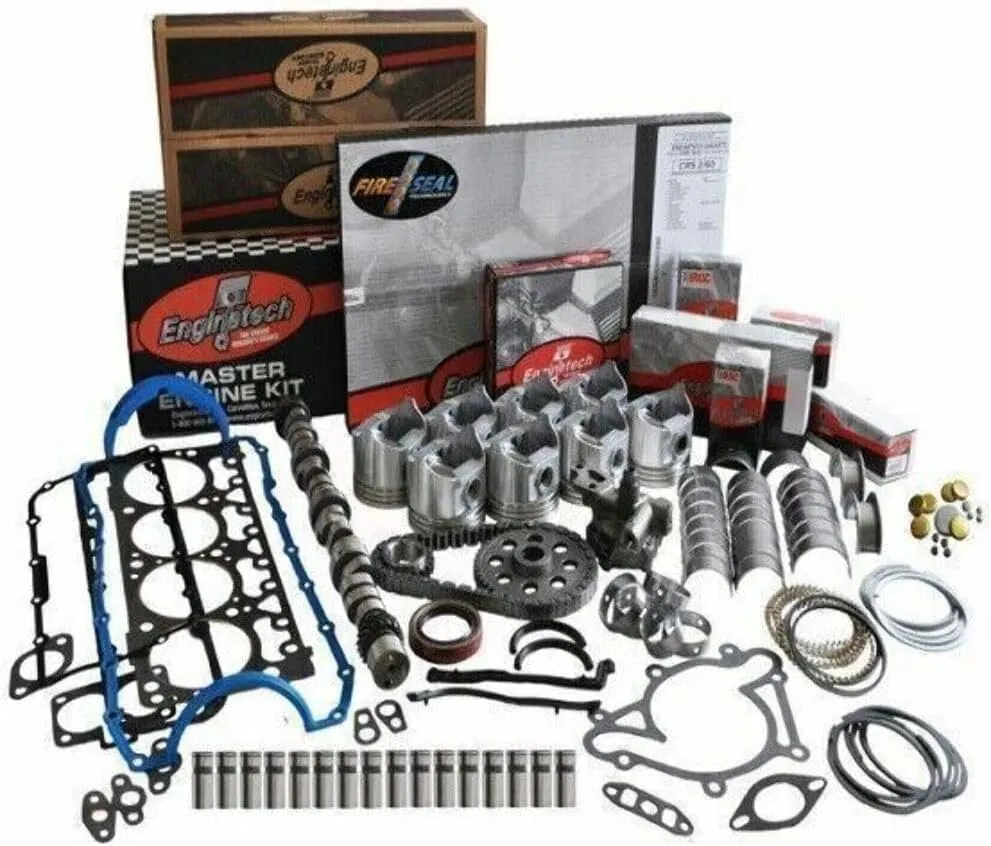 Master Engine Rebuild Kit for 86-92 GM/Chevrolet 5.7L/350 Light Truck/Van/SUV - Includes Camshaft, Full Gasket Set, Oil Pump, Bearings, Pistons and Premium Rings