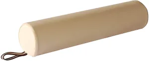 Master Massage Massage Bolster,Pillow Cushion, PU Upholstery, 100% Memory Foam, for Massage/Spa/Beauty/Tattoo/Back Pain Relief, (6" 3/4-round, Cream)