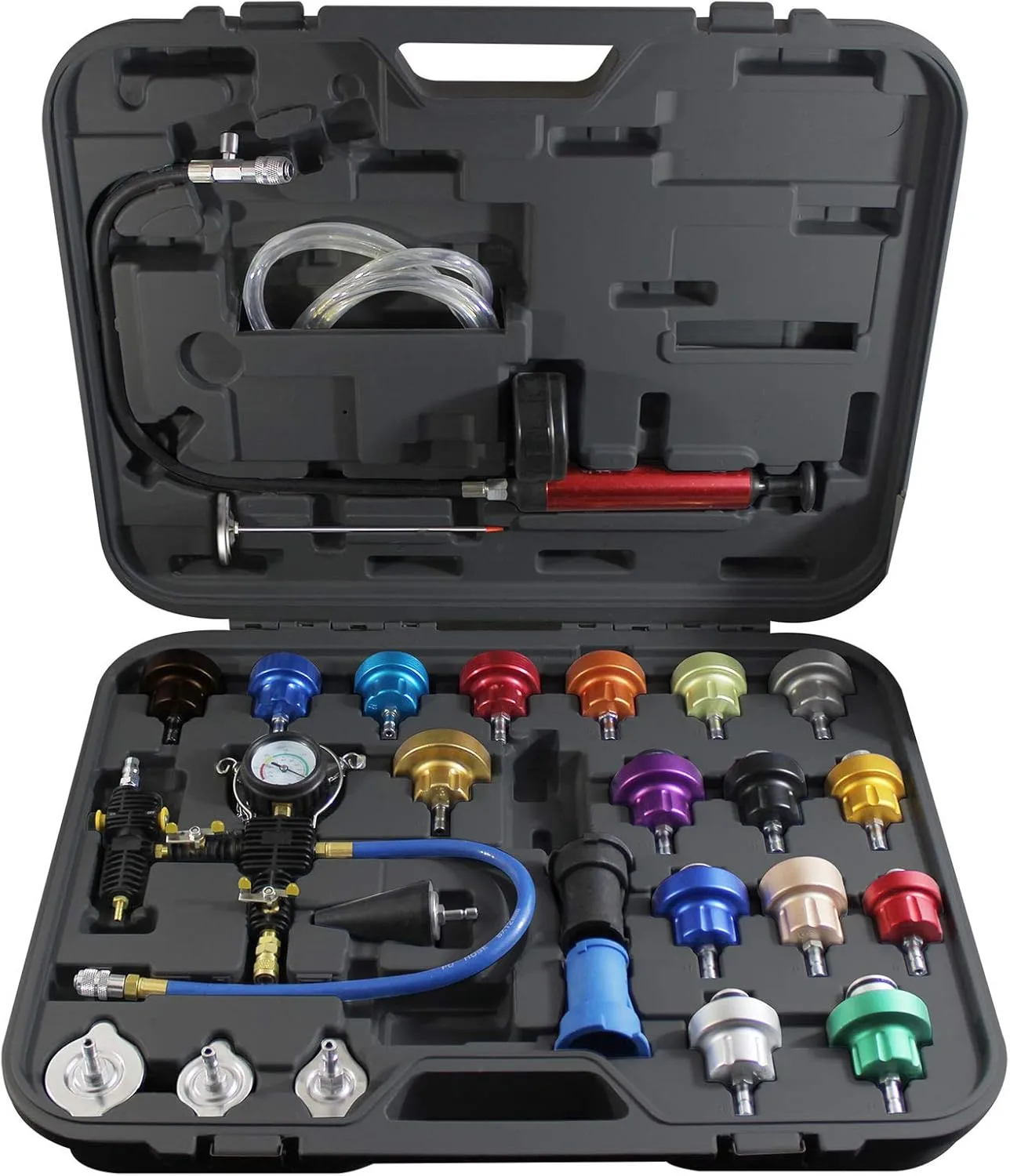 Mastercool 43301-A - 27 Piece Master Radiator Pressure Test Kit, 1 Pack