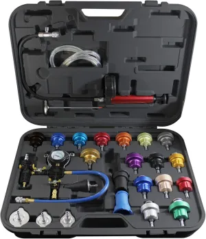 Mastercool 43301-A - 27 Piece Master Radiator Pressure Test Kit, 1 Pack
