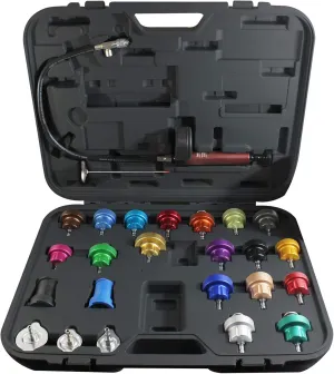 Mastercool 43302 25 Piece Master Cooling System Pressure Test Kit, 1 Pack