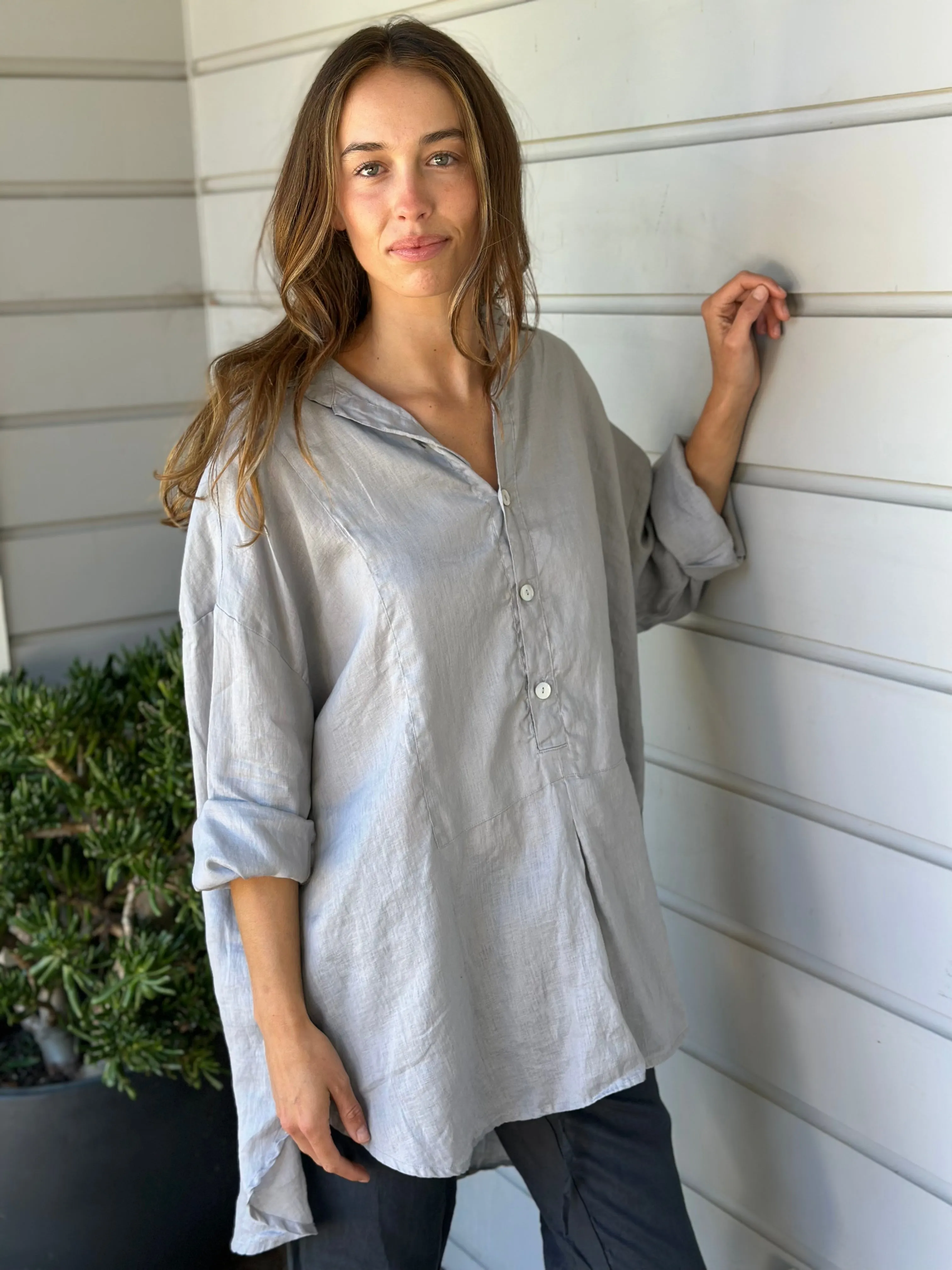 megan shirt-soft grey