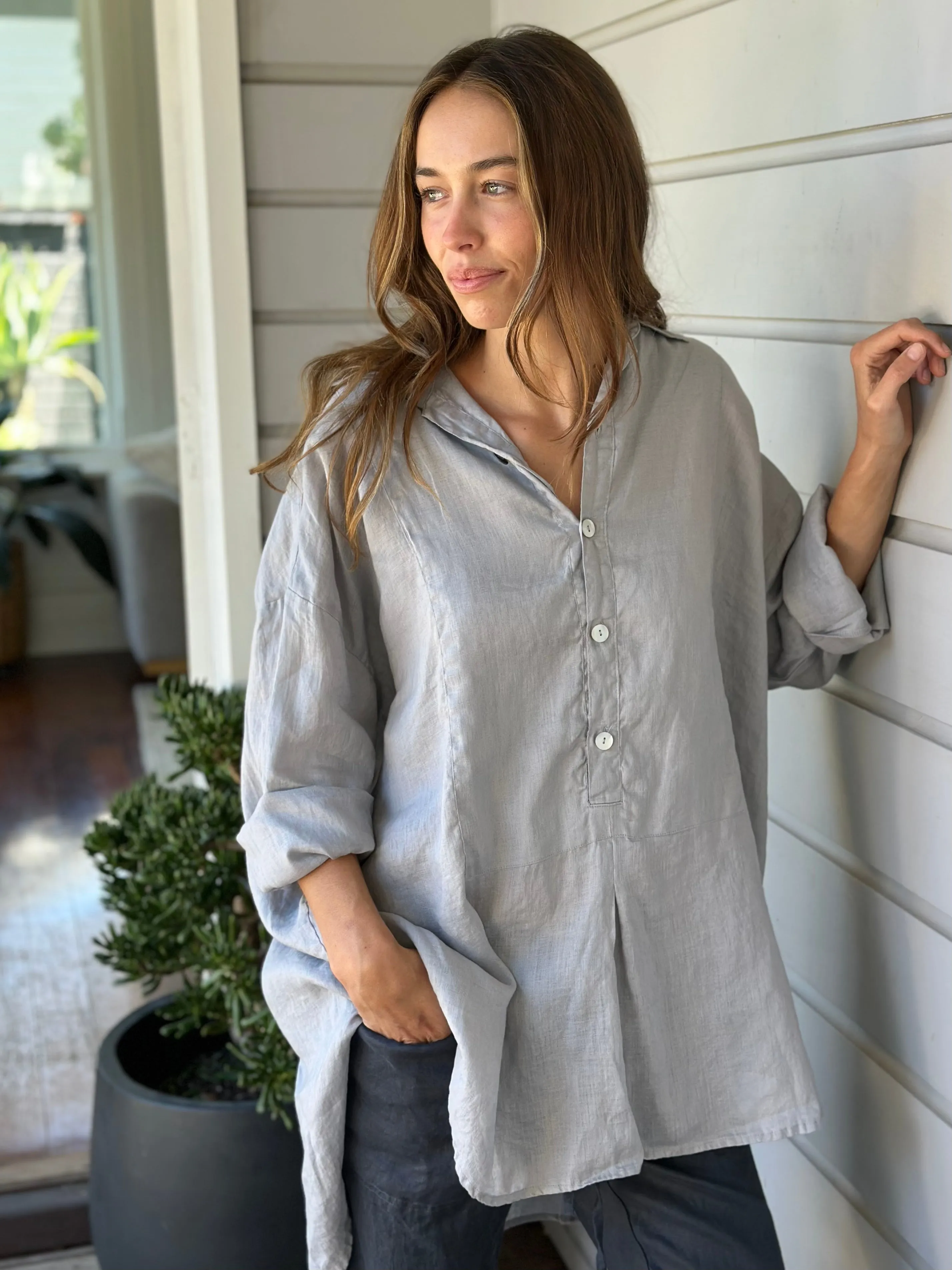 megan shirt-soft grey