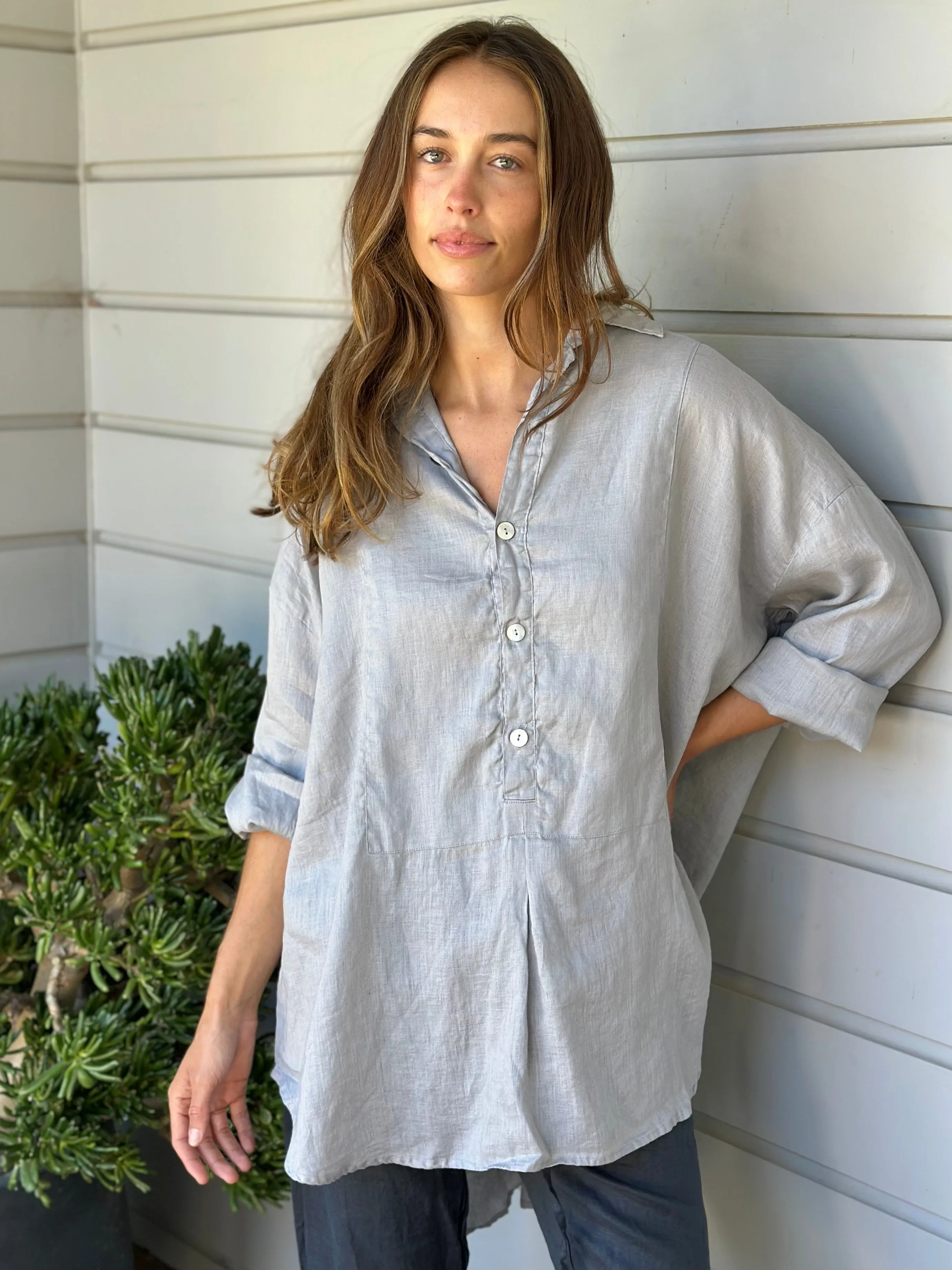 megan shirt-soft grey