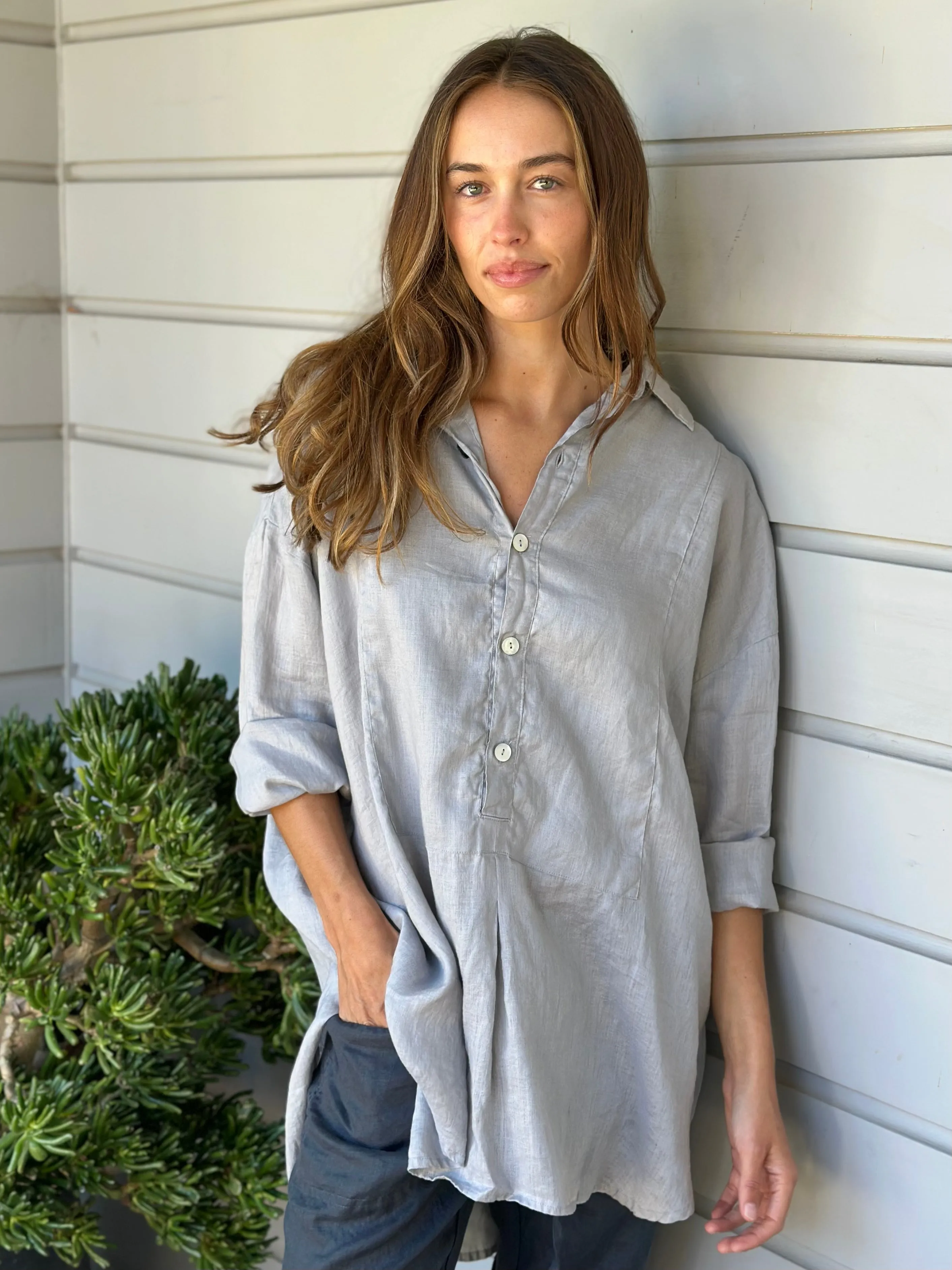 megan shirt-soft grey