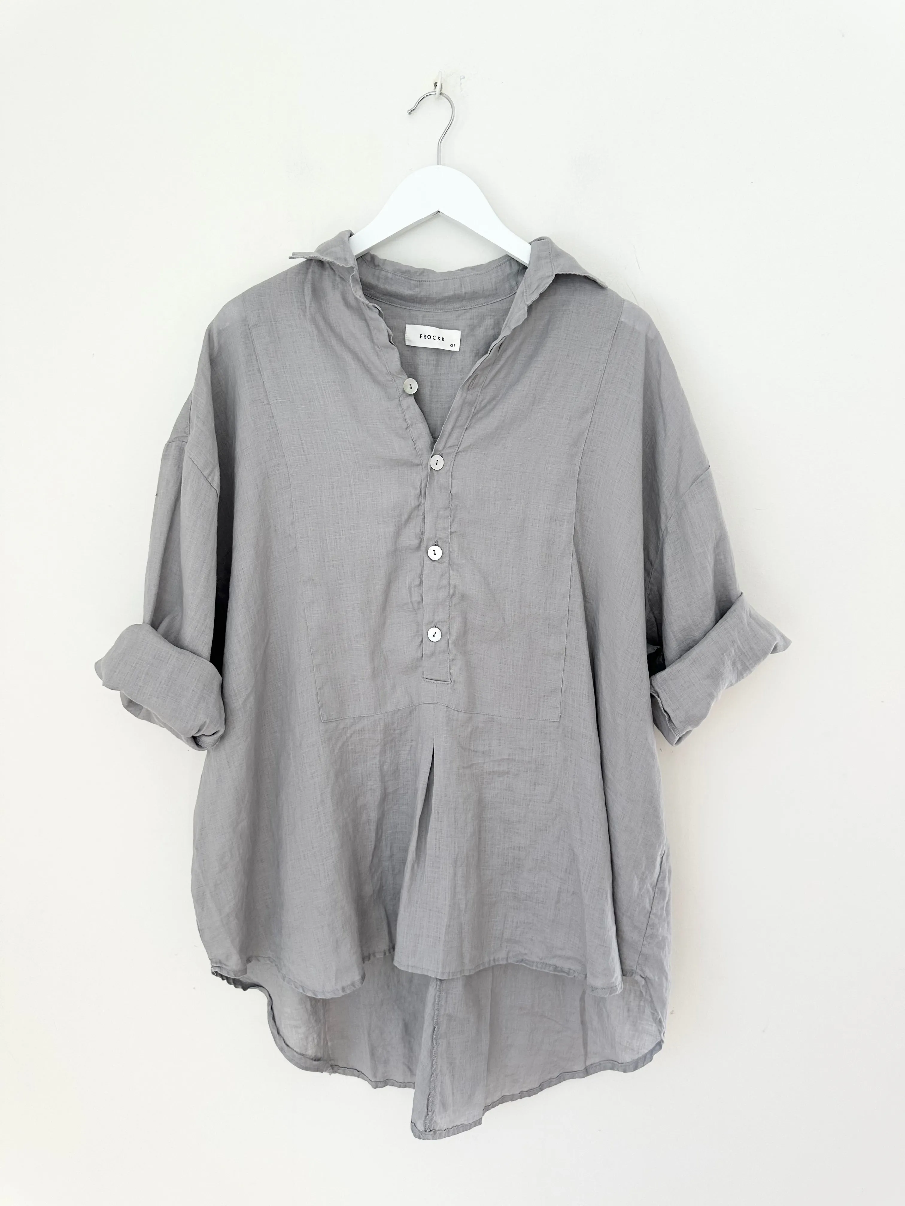megan shirt-soft grey