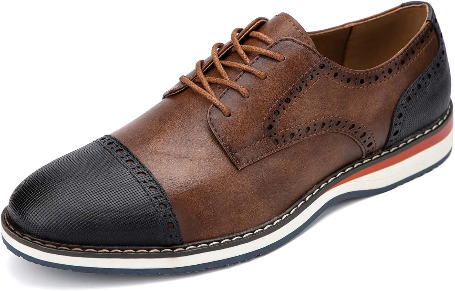 Meijiana Men's Oxfords Casual Dress Shoes Leather Lace Up Shoes for Men Business Oxford Shoes