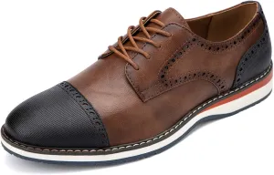 Meijiana Men's Oxfords Casual Dress Shoes Leather Lace Up Shoes for Men Business Oxford Shoes