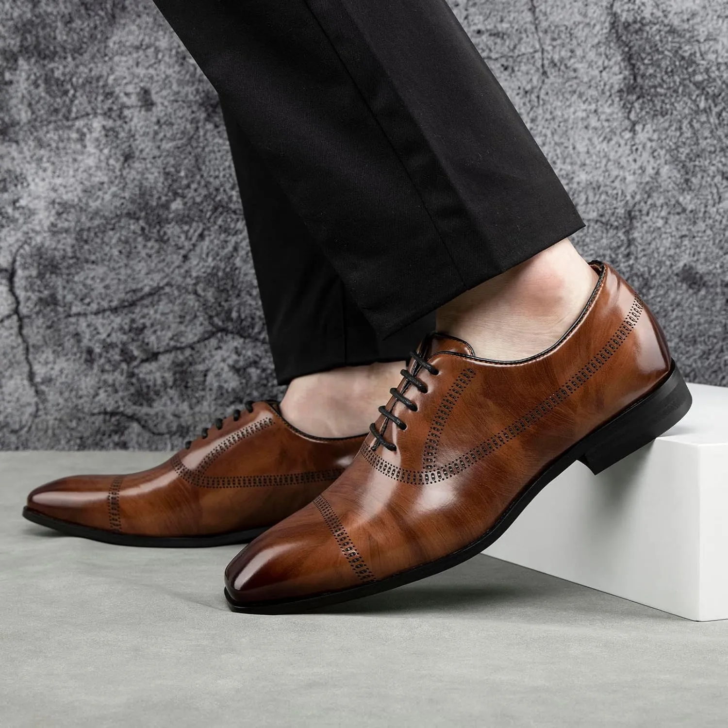 Meijiana Men's Oxfords Luxury Oxford Shoes for Men Business Casual Shoes Men's Lace-up Fashion Shoes