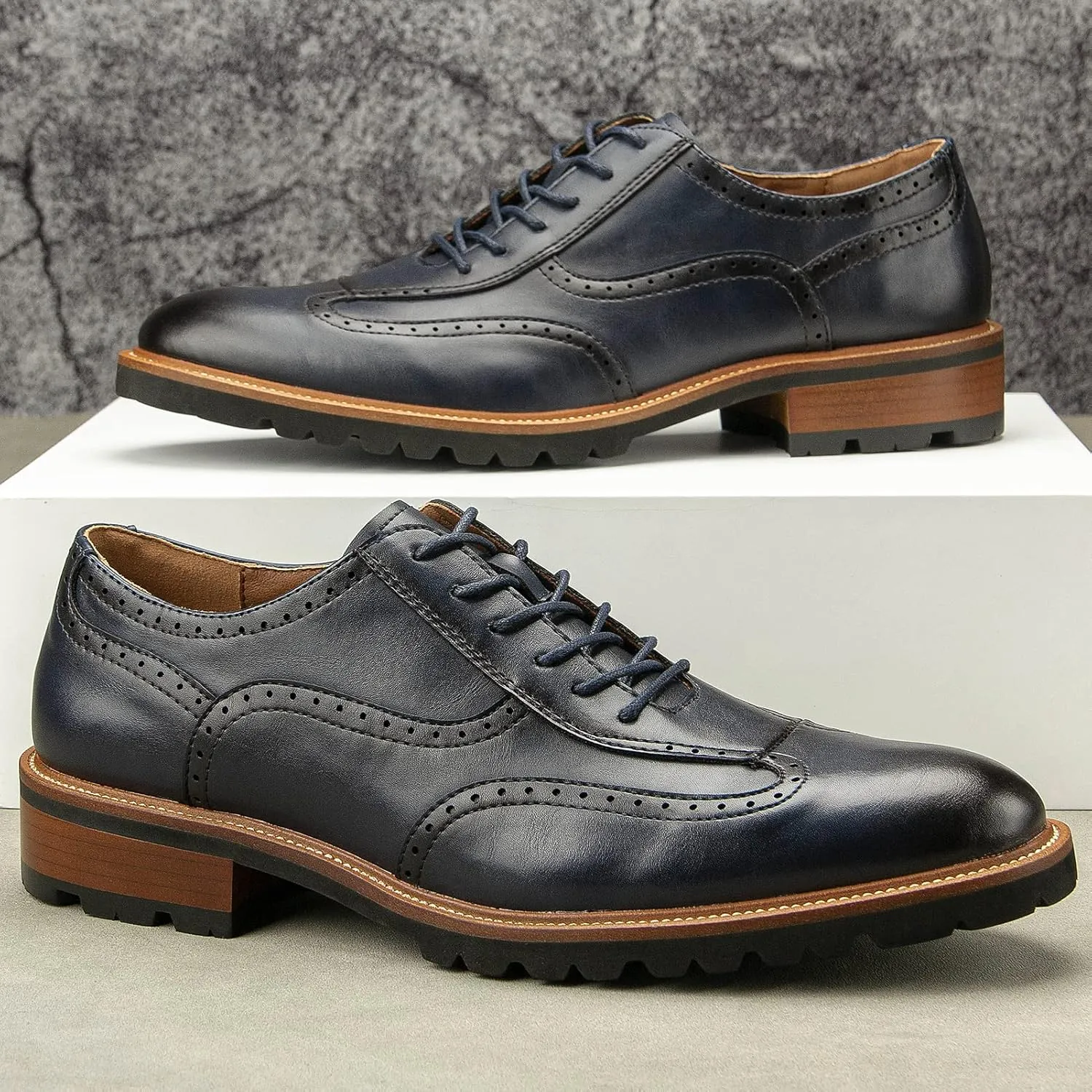 Meijiana Men's Oxfords Luxury Oxford Shoes for Men Business Casual Shoes Men's Lace-up Fashion Shoes