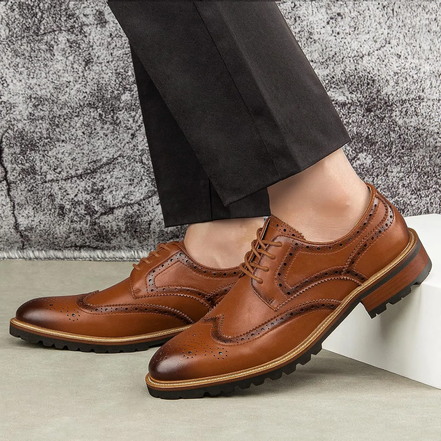 Meijiana Men's Oxfords Luxury Oxford Shoes for Men Business Casual Shoes Men's Lace-up Fashion Shoes