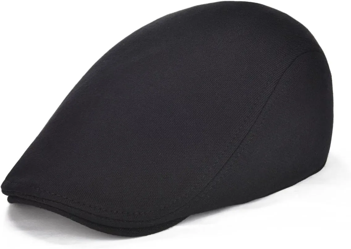 Men Cotton Newsboy Cap Soft Fit Cabbie Hat
