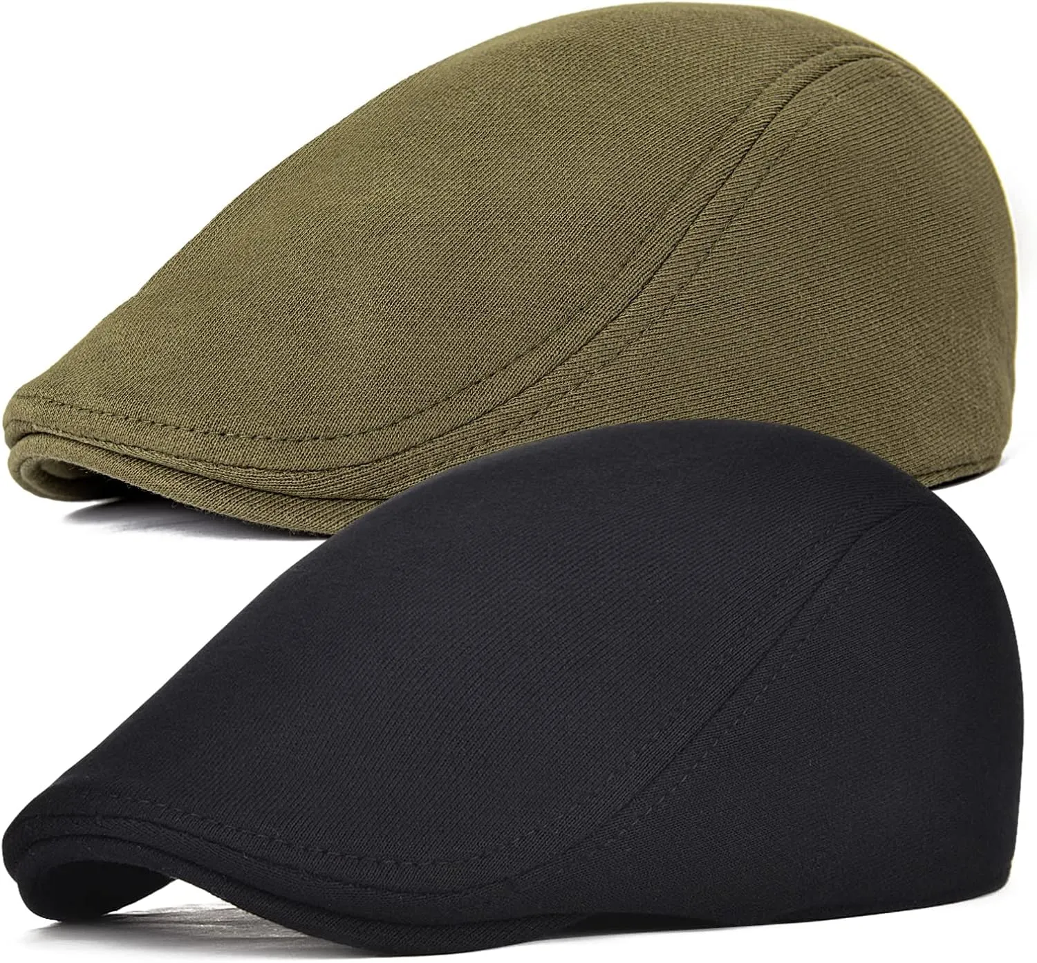 Men Cotton Newsboy Cap Soft Fit Cabbie Hat