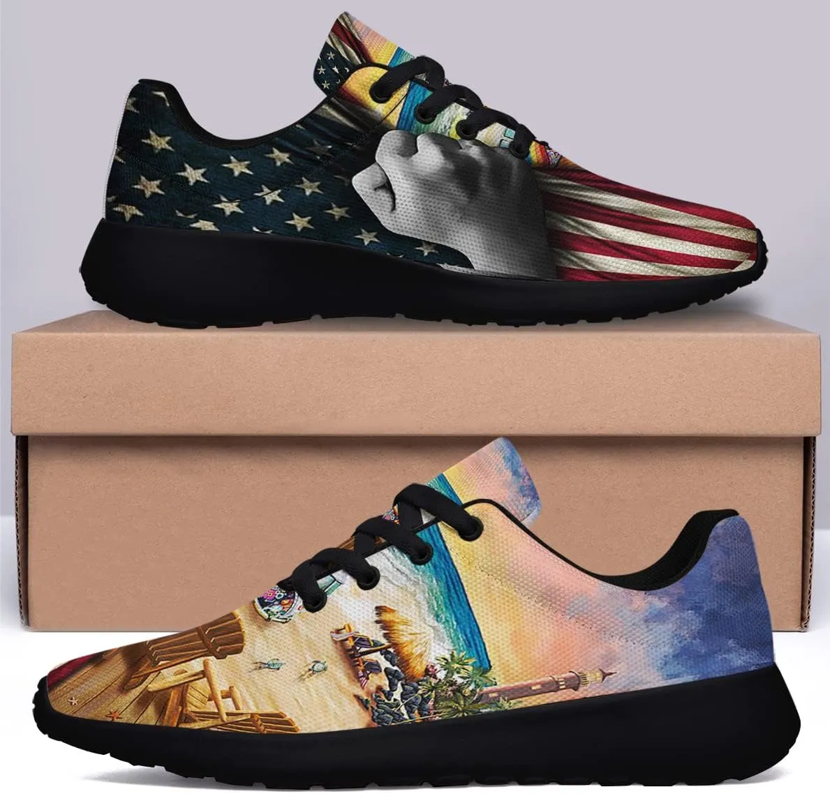 Men Women Fashion Running Sneakers Breathable Casual Sport Tennis Shoes Gift for Him Her