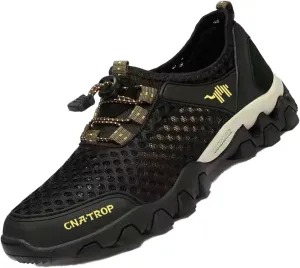 Men's Breathable Orthopedic Quick Drying Shoes for Hiking&Water in Summer Comfortable Non-Slip Soft Sole Casual Walking Shoes Outdoor Travel Driving Shoes