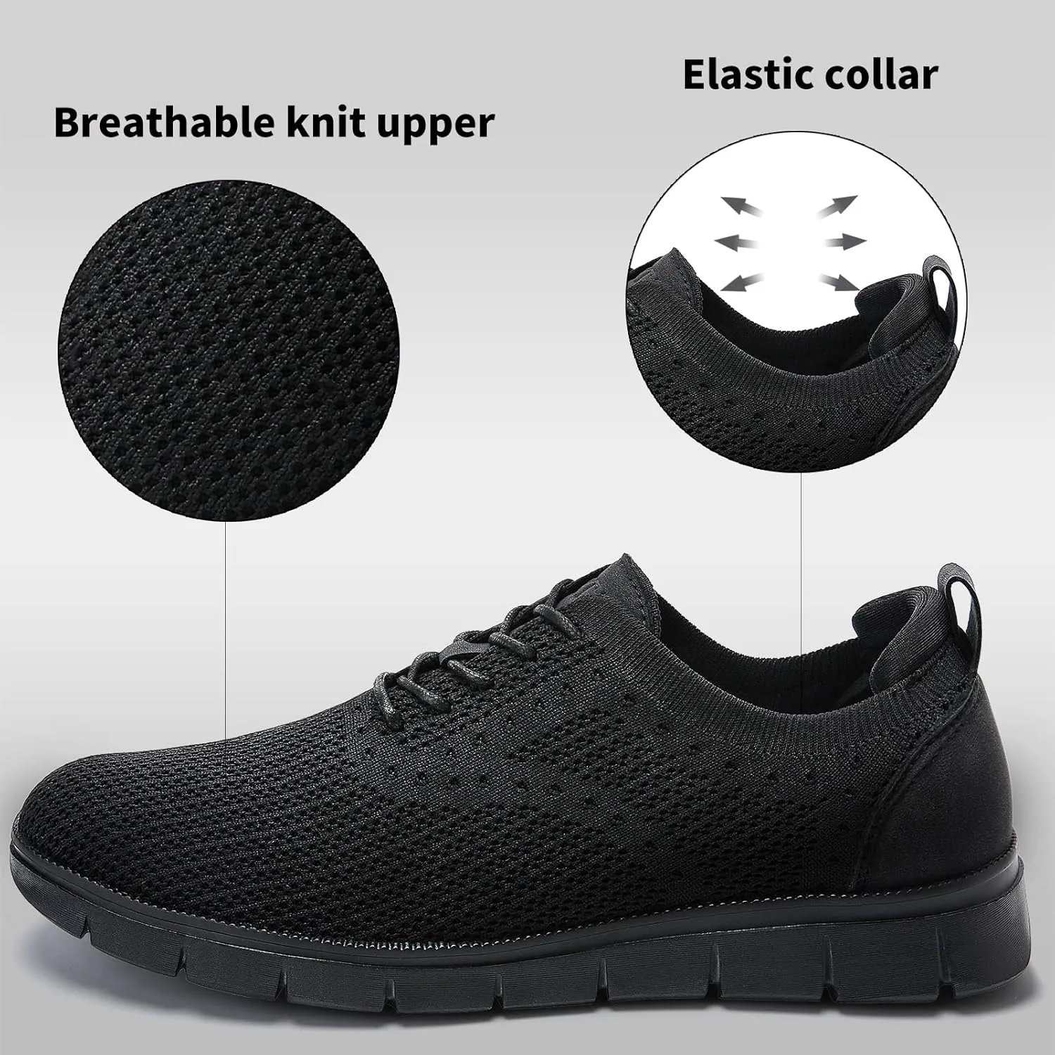 Men's Casual Dress Oxfords Sneakers Business Mesh Breathable Lightweight Walking Shoes Tennis Comfortable